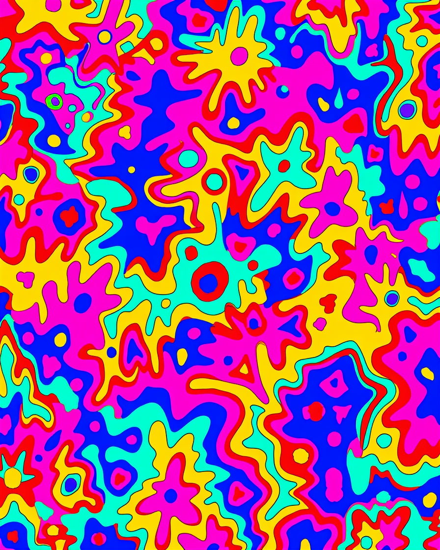 Bold Abstract Blob Pattern Rug