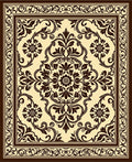 Classic Floral Damask Scrollwork Pattern Rug
