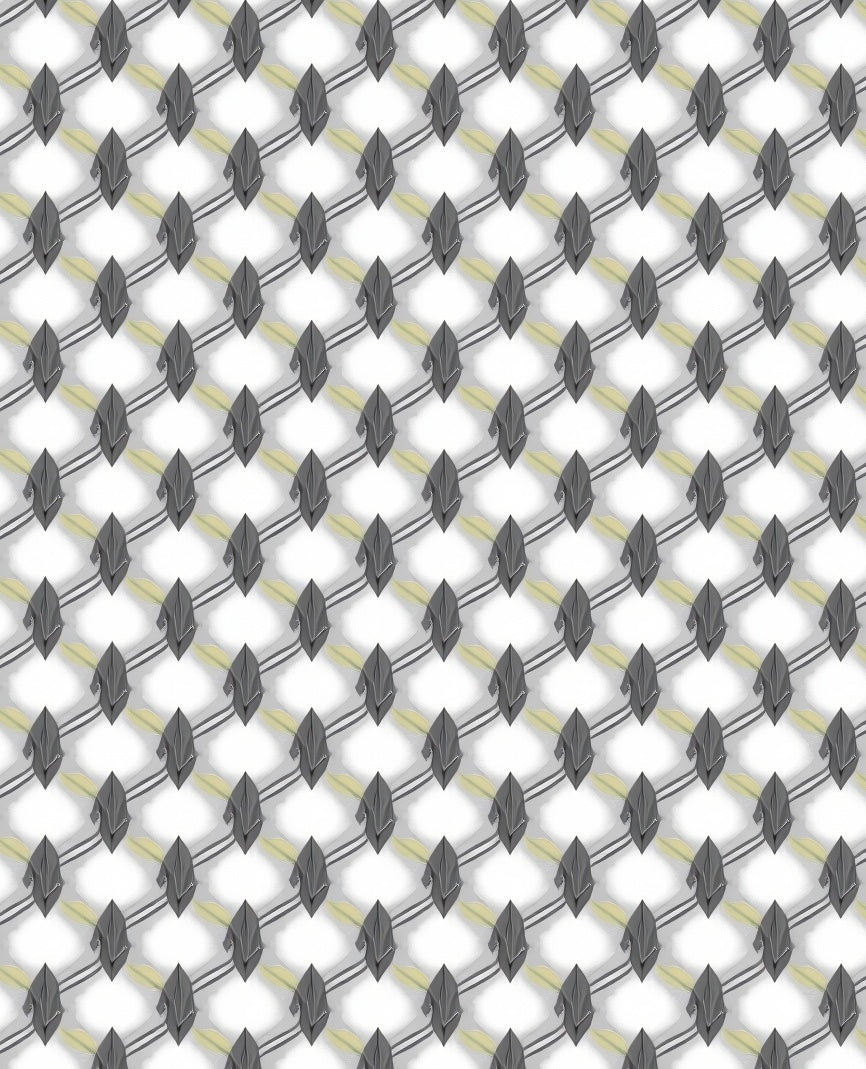 Geometric Argent Weave Pattern Rug