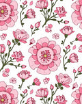 Pink Sakura Blossom Garland Rug