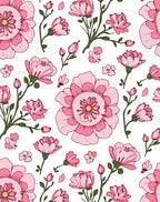 Pink Sakura Blossom Garland Rug