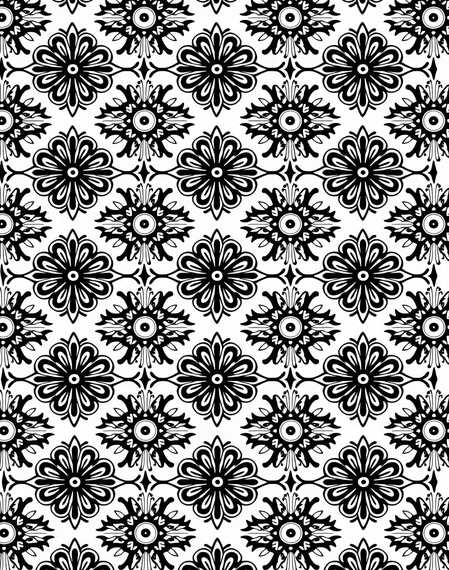 Ornate Floral Patterned Design Rug