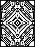 Tribal 2-tone geometric diamond pattern Rug