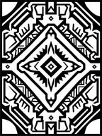 Tribal 2-tone geometric diamond pattern Rug