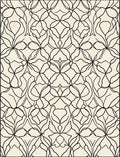 Delicate Floral Lattice Abstract Art Rug