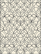 Delicate Floral Lattice Abstract Art Rug