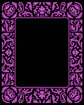 Vibrant Pink Floral Border Rug