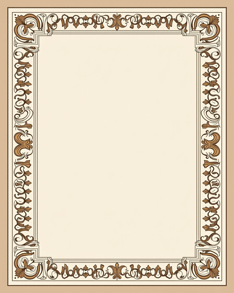 Ornate Floral Scrollwork Patterned Rug