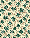 Botanical Garden Pattern With Leaves Rug