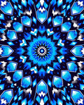 Intricate Blue Geometric Mandala Design Rug