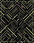 Art Deco Geometric Stripe Pattern Rug