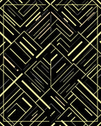 Art Deco Geometric Stripe Pattern Rug