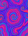 Psychedelic Swirl Vivid Pattern Design Rug