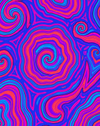 Psychedelic Swirl Vivid Pattern Design Rug