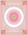 Pink Floral Geometric Intricate Design Rug