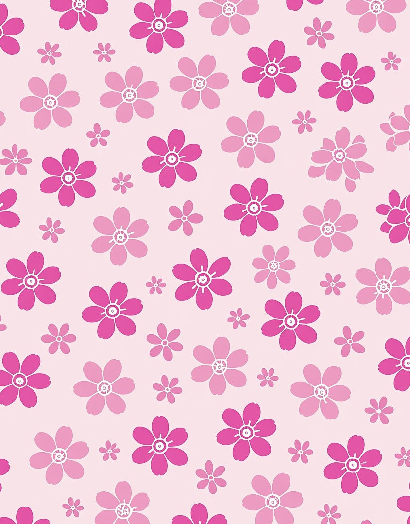 Pink Floral Pattern Rug