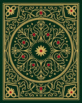 Emerald Green Gold Floral Medallion Rug