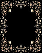 Ornate Floral Border Design Rug