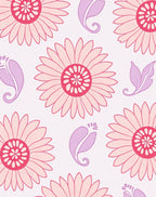 Pink Floral Paisley Pattern Rug