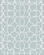 Geometric Tessellation With White Links Rug