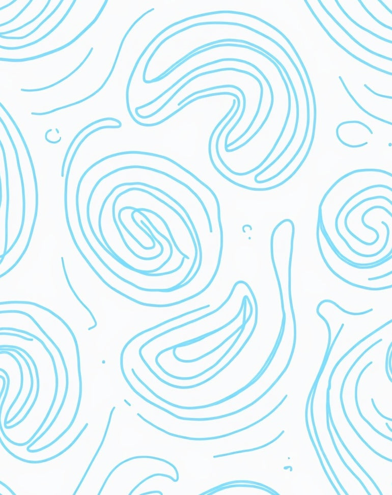 Soft Blue Abstract Swirls Rug