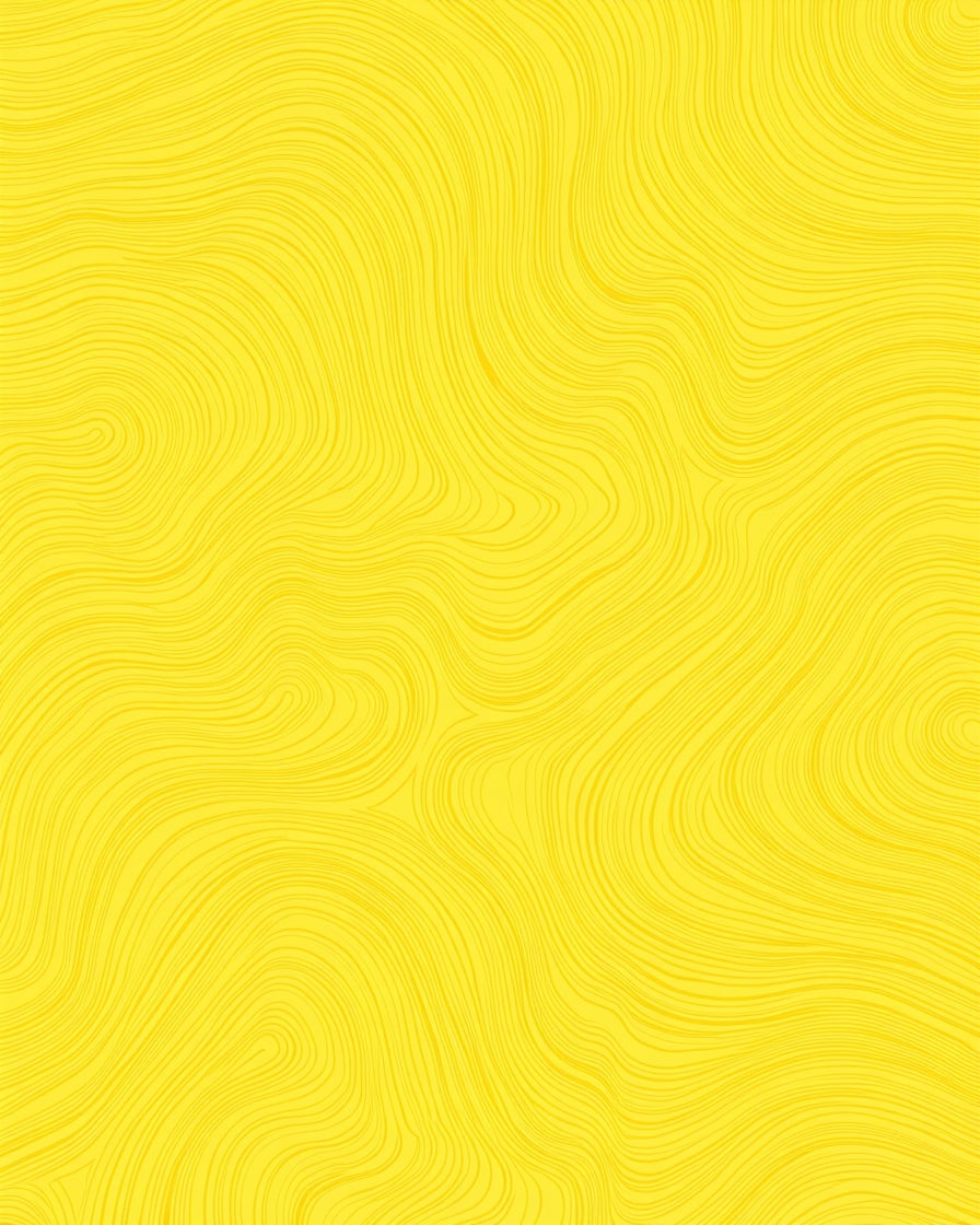 Abstract Yellow Swirl Pattern Rug