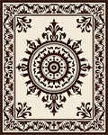 Classic Medallion Floral Border Design Rug