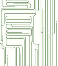 Organic Green Line Maze Rug