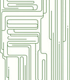 Organic Green Line Maze Rug