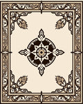 Intricate Floral Motif With Border Design Rug