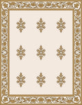 Golden Floral Motif Rug
