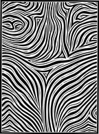 Abstract Black White Wavy Stripes Rug