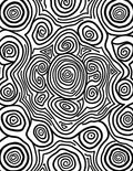 Bold Swirls Abstract Monochrome Design Rug