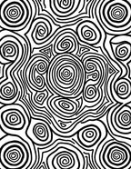 Bold Swirls Abstract Monochrome Design Rug