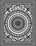 Bold Circular Tribal Pattern Rug