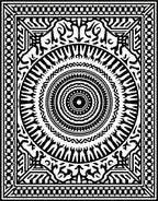Bold Circular Tribal Pattern Rug