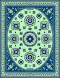 Vintage Floral Pendant Pattern Rug