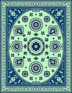 Vintage Floral Pendant Pattern Rug