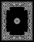 Elegant Ornate Floral Border Design Rug