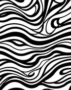 Black White Swirl Pattern Design Rug