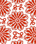 Bold Floral Swirl Pattern Rug