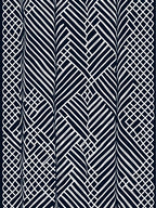 Monochrome Striped Interlocking Diamond Pattern Rug