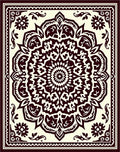 Intricate Mandala Floral Pattern Design Rug
