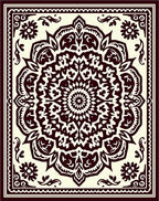 Intricate Mandala Floral Pattern Design Rug