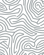 Abstract Gray Swirls Pattern Rug