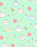 Cute Cloud Candy Pattern Whimsy Rug