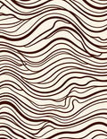 Cream And Brown Swirl Pattern Rug