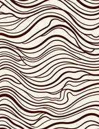 Cream And Brown Swirl Pattern Rug