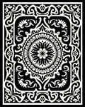 Monochromatic Floral Mandala Pattern Rug