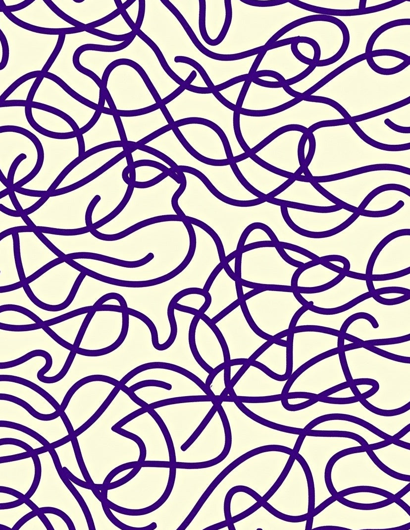 Lively Purple Abstract Linear Design Rug